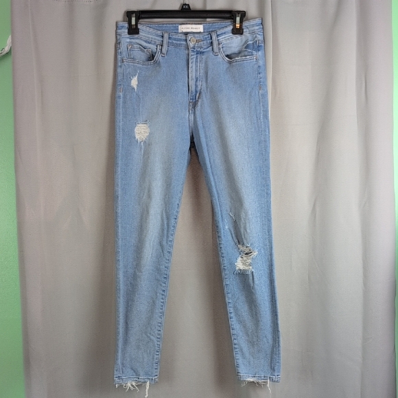 Flying Monkey Light Wash Distressed Skinny Jeans - Picture 1 of 8